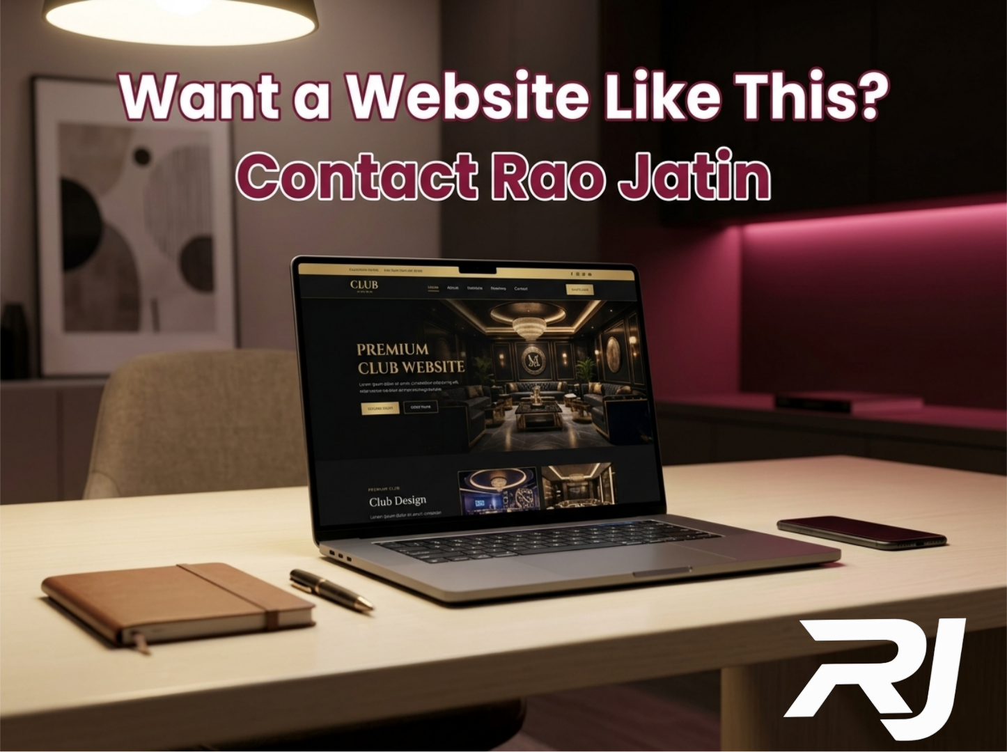 Premium hospitality website consultation visual by Rao Jatin