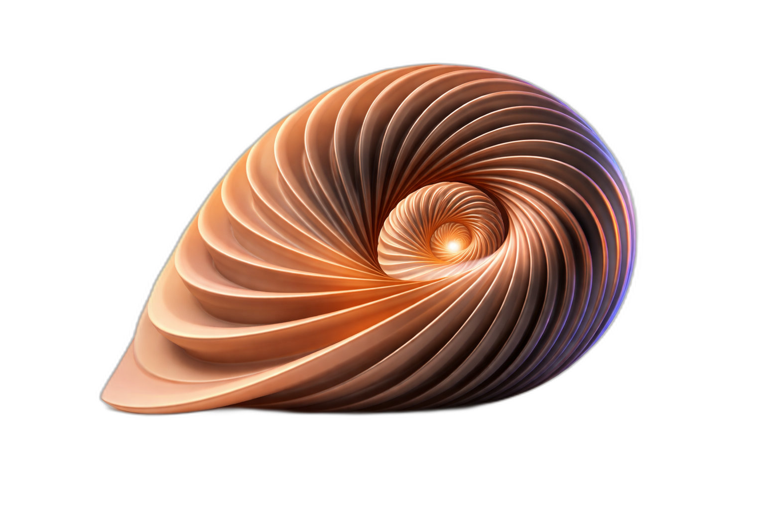 Coral Spiral Abstract